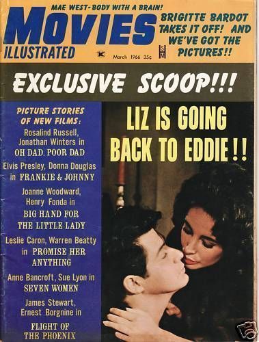 MOVIES ILLUSTRATED magazine side cover March 1966